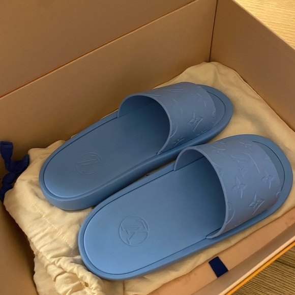 Louis Vuitton Sunbath blue slides - Picture 7 of 10